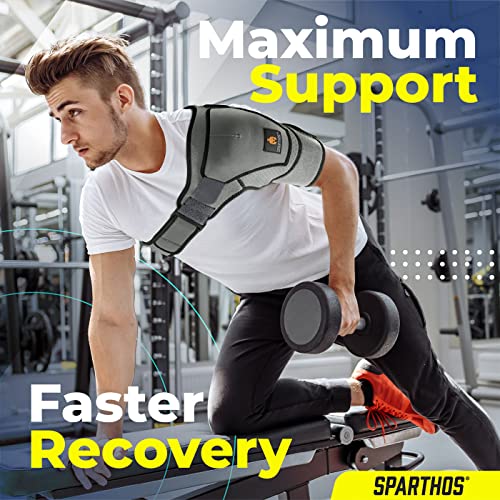 Sparthos Rotator Cuff Shoulder Brace for Women & Men - Support - Gray-UNI Detail