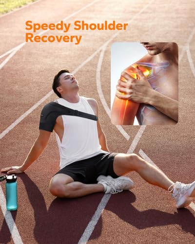 Komoko Shoulder Brace, Rotator Cuff Support Brace and Arm Sling for Pain Relief, Shoulder Compression Sleeve for Preventing Strains and Dislocation, Adjustable Fits Left and Right Arm, Men & Women Alternate view